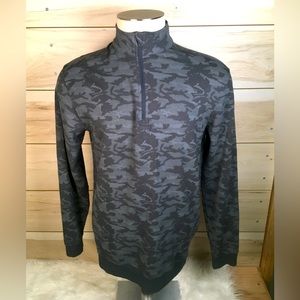 Tasc Men’s Small Camo Organic Cotton/Bamboo Blend Quarterzip Pullover